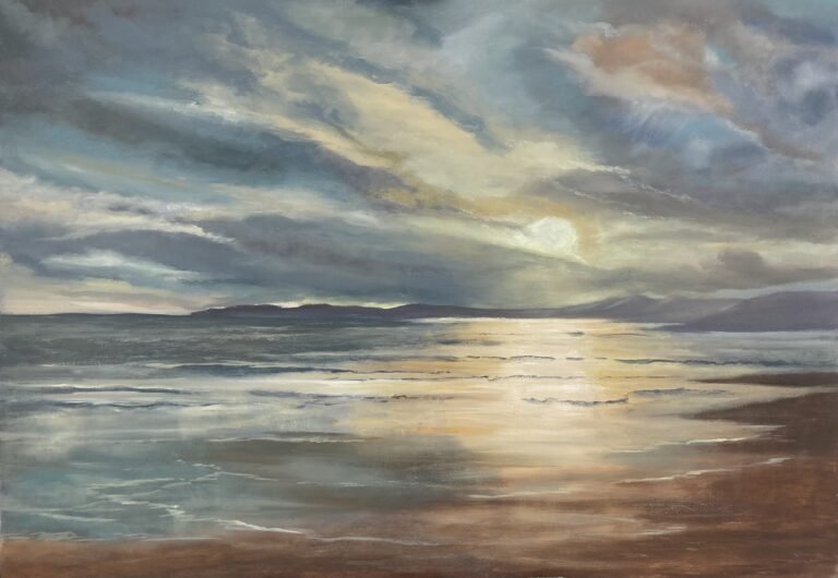 Sunset view across to Dawlish from Sandy Bay